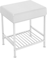 Vanity Stool Faux Leather Foot