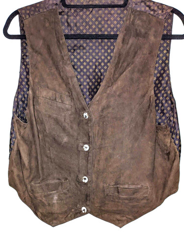 Vtg western green suede - western,