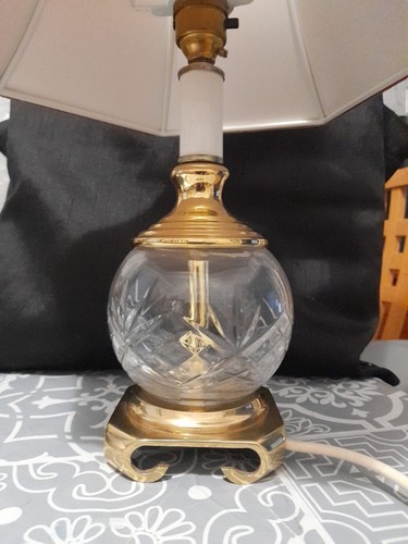 Vintage table lamp with brass - vintage,