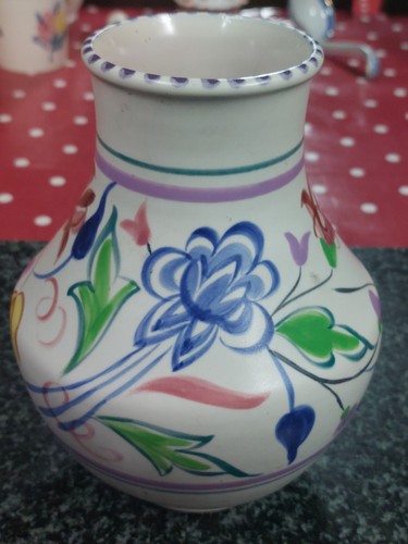 Poole pottery vase tall - pottery,