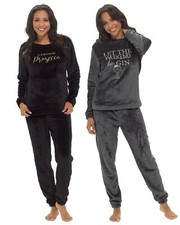 Novelty slogan fleece pyjamas - novelty,