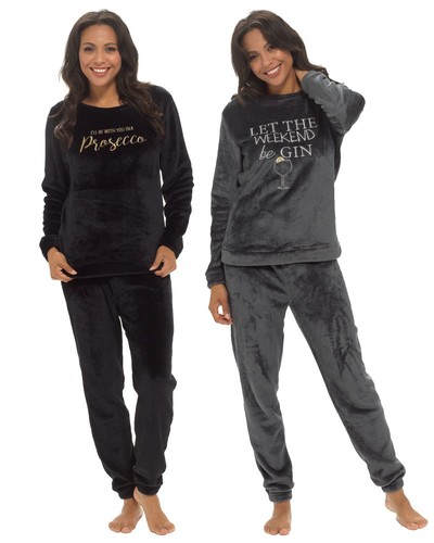 Novelty slogan fleece pyjamas - novelty,