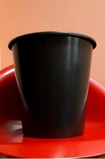 Large Black Round Plastic Flower Pots - Pack of 10, 12, 14, 16