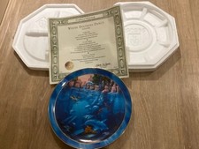 The Franklin Mint Limited Edition Plate - Where Dolphins Dance with Certificate