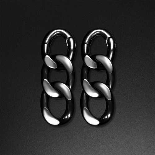 Triple cuban link black - cuban, pvd