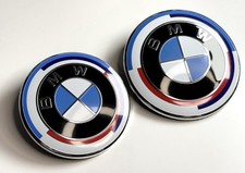 BMW badge 82mm + 74mm Blue M Series 50th Anniversary Front And Rear Badges