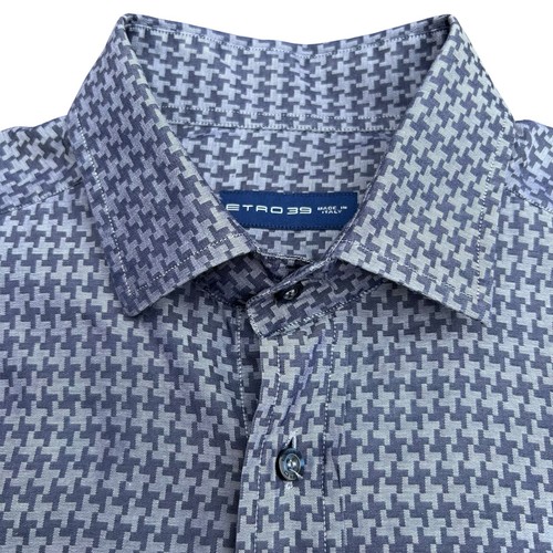 Etro shirt blue button - 39,