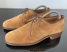 Savile Row Mens tan Brown leather Brogues Shoes Size Uk 6 made in England VGC