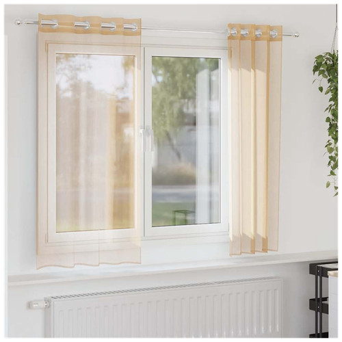 Voile curtains 2pc sand - 2pc,
