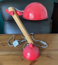 RARE… CONRAN / M&S Collaboration (2012) 'GLOBE' Red Desk Lamp… VGWO!
