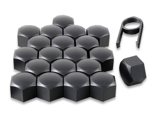 Set 17mm black car caps - 20,