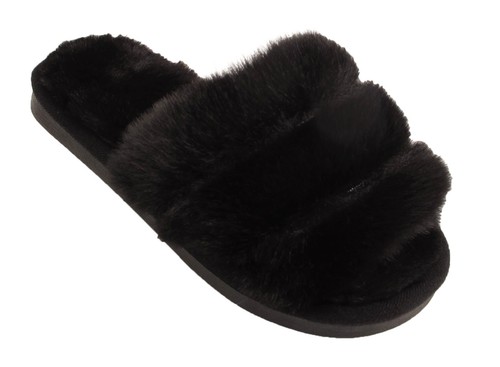 Ladies fluffy sliders mules - fluffy,