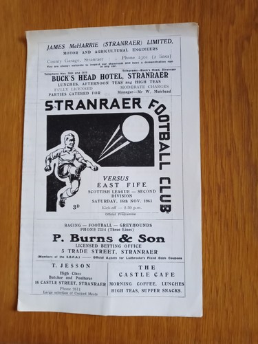 Stranraer east fife 26th - v,
