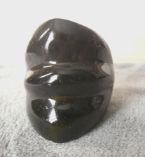 Ring Mens Unisex Vintage Polished Wood Blk Lrg Abstract Ethnic Goth/Rock Sz W/X