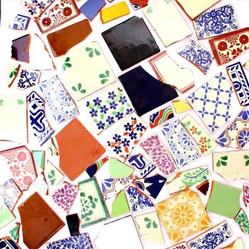 Broken tiles for crafts - broken,