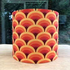 Lampshade 60s 70s Retro Mid Century MCM Orange Rust West Germany New