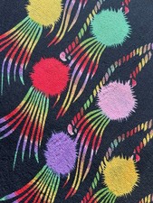 Vintage Original LIBERTY OF LONDON Firework Designer Silk Scarf, Made In England