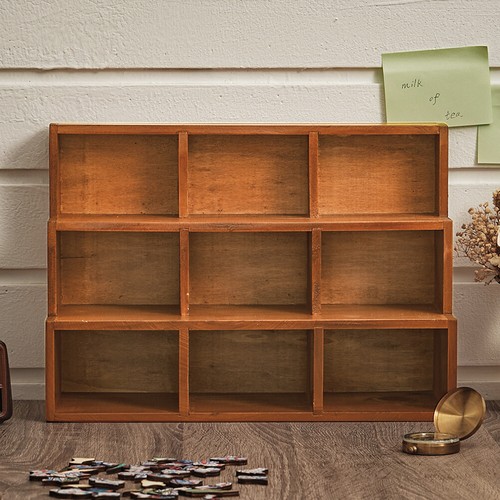 Cubes wood showcase - wood, cabinet
