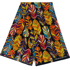 African Fabric Feathers Print