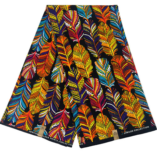 African fabric feathers print - feathers,