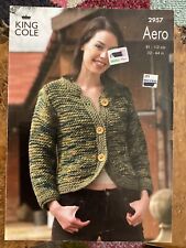 Women’s Knitting Patterns Cardigans in Aero Yarn Size 32-44” King Cole 2957