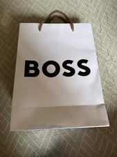 Hugo Boss - Empty- Used Paper Gift Bag white gold black