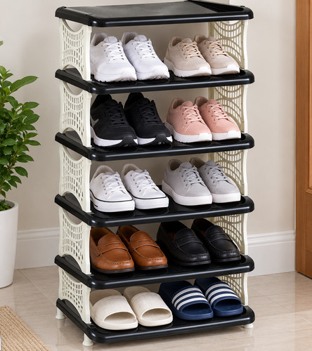 Tier shoe rack plastic - rack,