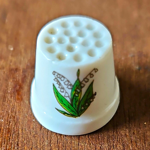 White china porcelain sewing - white, china/porcelain