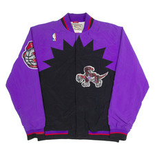 MITCHELL & NESS HARDWOOD CLASSICS NBA Toronto Raptors Mens Bomber Jacket Black M
