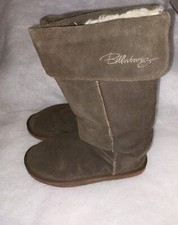 Vintage Billabong brown boho hippie Pirate Suede calf Boots w/ wool lining 7
