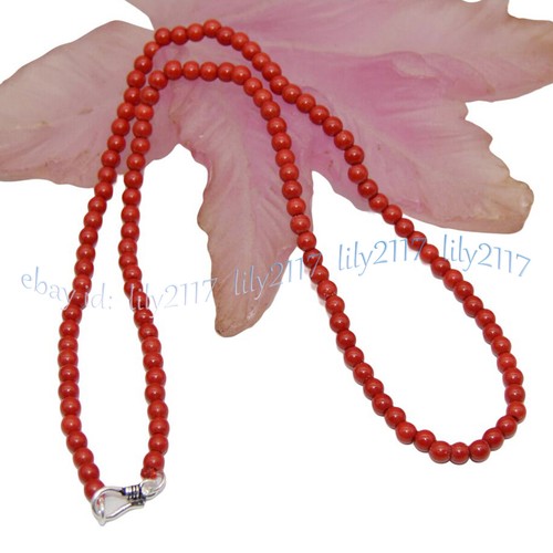4mm genuine natural red coral - 4mm,