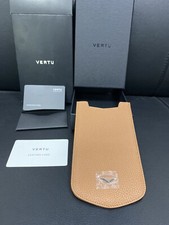 Original New Case Brand Vertu Aster P, Braun ,Stylish, Luxury, Phone Wallet