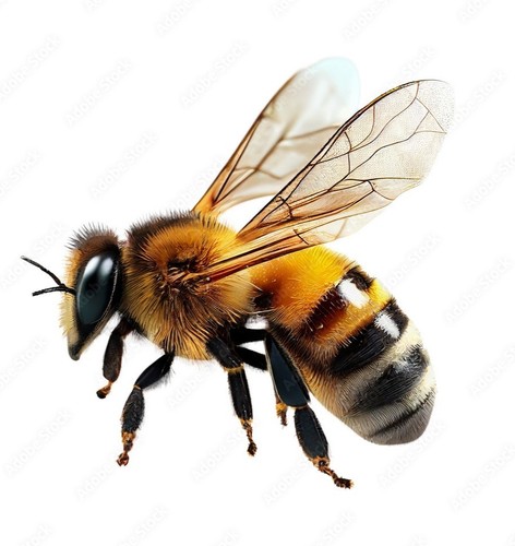 Real honey bee insect - honey,