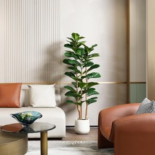 Large Artificial Plant Faux Fiddle Leaf Fig Tree Potted 150cm 1 Pack For Auction