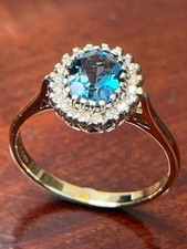 Beautiful 9ct Gold Blue Topaz