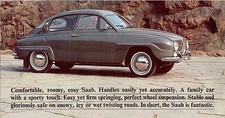 Saab 96 Saloon & 95 Estate 2-Stroke 1966-1967 UK Market Foldout Sales Brochure