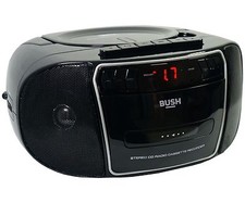 Bush CD Radio Cassette Boombox With Radio - Black/Silver KBB500