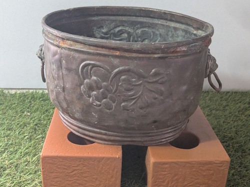Used copper planter - copper,