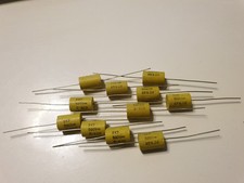 JOBLOT 10 x MULLARD MUSTARD 2K7 2.7nF 2700pF 500v CAPACITOR (EN-303)