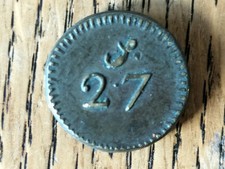 Moidore Coin Weight - 27 Shillings - British 17/18th C.