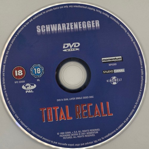 Total recall dvd - recall, arnold