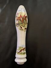 Ceramic Hand Pull Beer Handle Hunting Scene Collectible