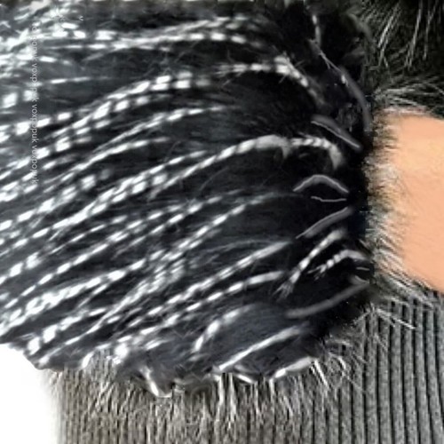 Faux fur fluffy wrist cuffs - fur,