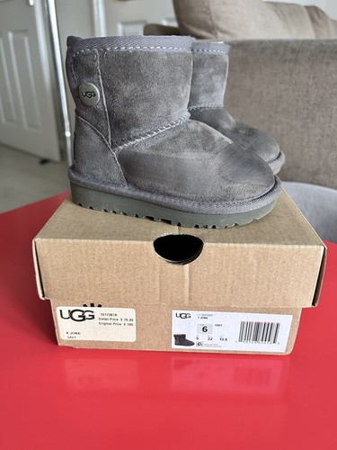 Kids ugg boots grey - grey, button