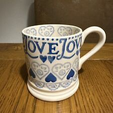 *Rare* 2012 Emma Bridgewater Blue Love Sampler 1/2 Pint Mug