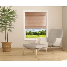 Cordless Bamboo Roman Window