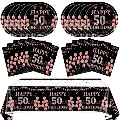 50th birthday rose gold black - rose,