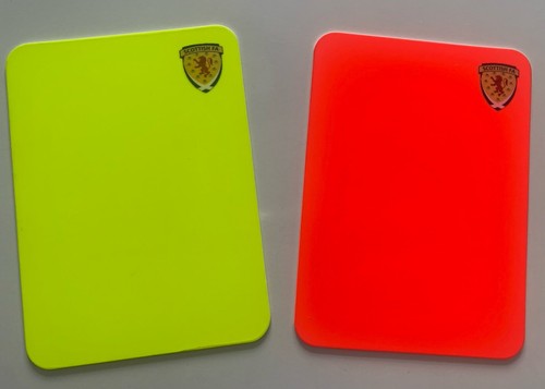 Scottish referee cards - scottish, sfa