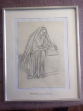 BARBARA C. FREEMAN, graphite on paper, Madonna And Child