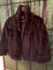 Maurice Velody Dark Brown Mink Jacket / Bolero size 12 details